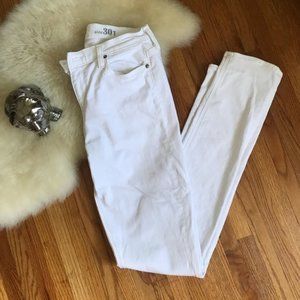 50% off today J. Crew White Reid Straight Leg Jean